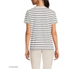 image:imageLands End Womens Supima VNeck TShirtIvoryBlack Rail Stripe
