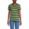 image:imageLands End Womens Supima VNeck TShirtNavyWinter Pear Bold Stripe