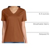 image:imageLands End Womens Supima VNeck TShirtRich Ginger Brown