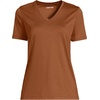 image:imageLands End Womens Supima VNeck TShirtRich Ginger Brown