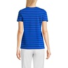 image:imageLands End Womens Supima VNeck TShirtTrue Cobalt Blue Breton Stripe