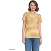 image:imageLands End Womens Supima VNeck TShirtVintage Amber Even Stripe