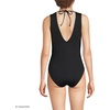 image:imageLands End Womens Surplice Tie Back One PieceBlack
