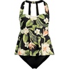 image:imageLands End Womens Sweetheart Fauxkini One PieceHibiscus FloralBlack