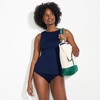 image:imageLands End Womens Tummy Control High Waisted Bikini BottomsDeep Sea Navy