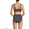 image:imageLands End Womens Twist Front Bikini TopBlackEgret White Tossed Dots