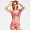 image:imageLands End Womens Twist Front Bikini TopRadiant Orange Floral Medley