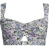 image:imageLands End Womens Twist Front Bikini TopWhiteLilac Multi Ditsy Floral