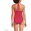 image:imageLands End Womens Twist Halter Tankini TopRed Mini Dot
