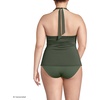image:imageLands End Womens Twist Halter Tankini TopRich Olive Green