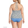 image:imageLands End Womens Twist Halter Tankini TopWhiteLilac Multi Ditsy Floral