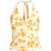 image:imageLands End Womens Twist Halter Tankini TopYellow Mosaic Floral