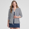 image:imageLands End Womens UPF 50 Hooded Rash GuardDeep Sea Navy Mini Stripe