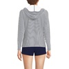 image:imageLands End Womens UPF 50 Hooded Rash GuardDeep Sea Navy Mini Stripe