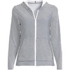 image:imageLands End Womens UPF 50 Hooded Rash GuardDeep Sea Navy Mini Stripe
