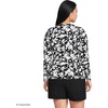 image:imageLands End Womens UPF 50 Rash Guard  Long Sleeve Chlorine Resistant Crew Neck MoistureWicking Beach Paddleboarding Petite and Plus SizesBlack Blossom Floral