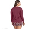 image:imageLands End Womens UPF 50 Rash Guard  Long Sleeve Chlorine Resistant Crew Neck MoistureWicking Beach Paddleboarding Petite and Plus SizesBurgundy Spritz