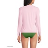 image:imageLands End Womens UPF 50 Rash Guard  Long Sleeve Chlorine Resistant Crew Neck MoistureWicking Beach Paddleboarding Petite and Plus SizesFloral BlossomPink Frost