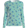 image:imageLands End Womens UPF 50 Rash Guard  Long Sleeve Chlorine Resistant Crew Neck MoistureWicking Beach Paddleboarding Petite and Plus SizesFloralVibrant Clover Stripe