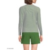 image:imageLands End Womens UPF 50 Rash Guard  Long Sleeve Chlorine Resistant Crew Neck MoistureWicking Beach Paddleboarding Petite and Plus SizesFusion Green Mini Stripe