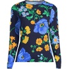 image:imageLands End Womens UPF 50 Rash Guard  Long Sleeve Chlorine Resistant Crew Neck MoistureWicking Beach Paddleboarding Petite and Plus SizesNavyExploded Poppy Floral