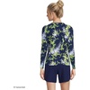 image:imageLands End Womens UPF 50 Rash Guard  Long Sleeve Chlorine Resistant Crew Neck MoistureWicking Beach Paddleboarding Petite and Plus SizesNavyWhite Blooms