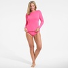 image:imageLands End Womens UPF 50 Rash Guard  Long Sleeve Chlorine Resistant Crew Neck MoistureWicking Beach Paddleboarding Petite and Plus SizesPink Azalea