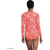 image:imageLands End Womens UPF 50 Rash Guard  Long Sleeve Chlorine Resistant Crew Neck MoistureWicking Beach Paddleboarding Petite and Plus SizesRadiant Orange Floral Medley