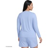 image:imageLands End Womens UPF 50 Rash Guard  Long Sleeve Chlorine Resistant Crew Neck MoistureWicking Beach Paddleboarding Petite and Plus SizesSoft Cloud Blue