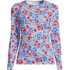 image:imageLands End Womens UPF 50 Rash Guard  Long Sleeve Chlorine Resistant Crew Neck MoistureWicking Beach Paddleboarding Petite and Plus SizesSoft Cloud Blue Poppy Floral