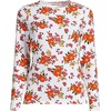 image:imageLands End Womens UPF 50 Rash Guard  Long Sleeve Chlorine Resistant Crew Neck MoistureWicking Beach Paddleboarding Petite and Plus SizesWhite Spring Floral