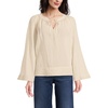 image:imageLands End Womens Voile Tie Neck Poet BlouseDried Bamboo