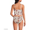 image:imageLands End Womens Wrap Midkini TopEgret White Ornate Floral