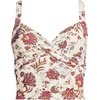 image:imageLands End Womens Wrap Midkini TopEgret White Ornate Floral