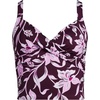image:imageLands End Womens Wrap Midkini TopTropic FloralDark Wine
