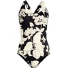 image:imageLands End Womens XBack Tugless SwimsuitBlackEgret Lilies