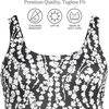 image:imageLands End Womens XBack Tugless SwimsuitBlackWhite Vine Floral