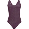 image:imageLands End Womens XBack Tugless SwimsuitDark Wine Shine