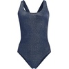 image:imageLands End Womens XBack Tugless SwimsuitDeep Sea Navy Shine