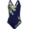 image:imageLands End Womens XBack Tugless SwimsuitDeep SeaBlue Floral Tropic