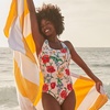 image:imageLands End Womens XBack Tugless SwimsuitEgretPoppy Floral