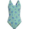 image:imageLands End Womens XBack Tugless SwimsuitFloralVibrant Clover Stripe