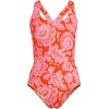 image:imageLands End Womens XBack Tugless SwimsuitRadiant Orange Floral Medley
