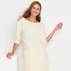 image:imageWomens 34 Sleeve Cozy Rib Dolman ShirtIvory Heather