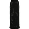 image:imageWomens Cotton Open Knit Maxi Swim Coverup SkirtBlack
