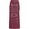 image:imageWomens Cotton Open Knit Maxi Swim Coverup SkirtBurgundy Spritz