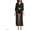 image:imageWomens Eyelet Button Down Maxi Coverup DressBlack