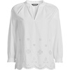 image:imageWomens Eyelet Split Neck ShirtWhite