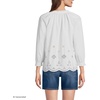 image:imageWomens Eyelet Split Neck ShirtWhite
