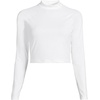 image:imageWomens Long Sleeve Mock Neck Cropped UPF 50 Sun Protection Rash GuardWhite